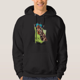Giraffe Reach für Ihren Traumspaziergang Inspirati Hoodie