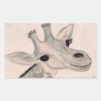 Giraffe Rechteckiger Aufkleber