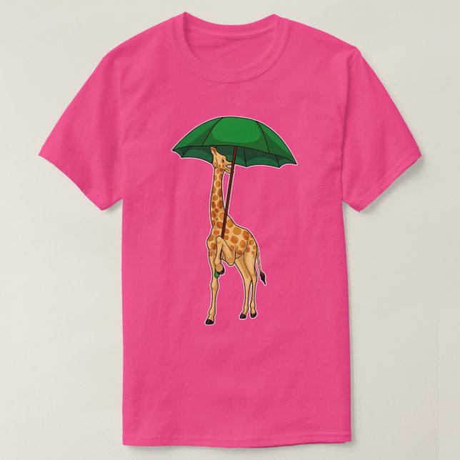 Giraffe Regenschirm T-Shirt (Design vorne)