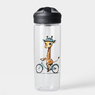 Giraffe Reiten mit dem Fahrrad - HandGezeichnet St Trinkflasche