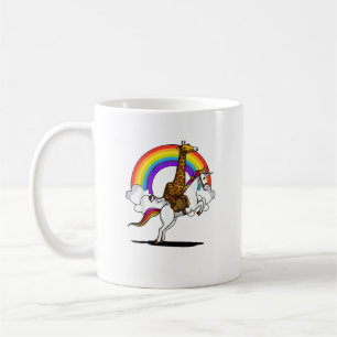 Giraffe-Reitendes-Einhorn-Magischer-Regenbogen-Lus Kaffeetasse