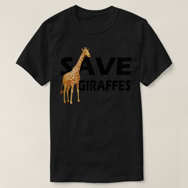 Giraffe Rette Giraffen T-Shirt (Design vorne)