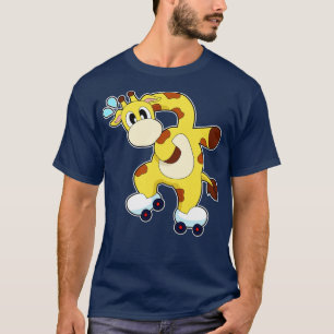 Giraffe Roller Skate Inline Skaten T-Shirt