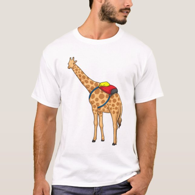 Giraffe Rucksack T-Shirt (Vorderseite)