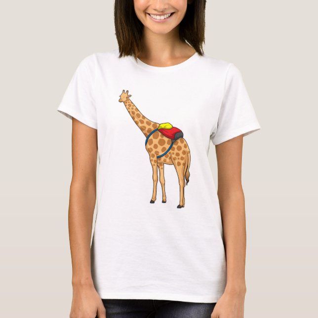 Giraffe Rucksack T-Shirt (Vorderseite)