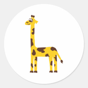 Giraffe Runder Aufkleber