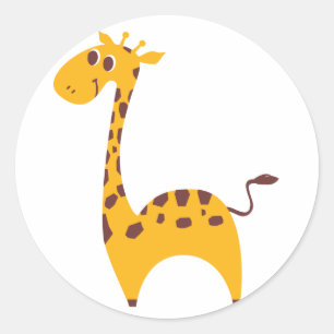 Giraffe Runder Aufkleber