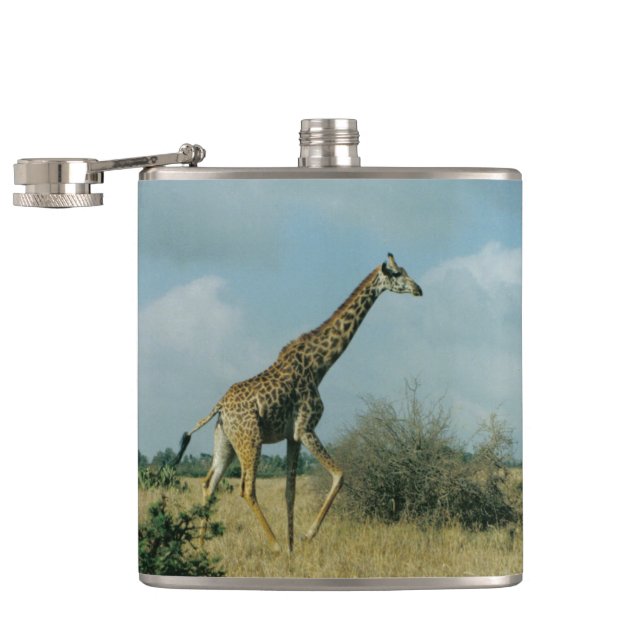 Giraffe Running Flachmann (Geöffnet)