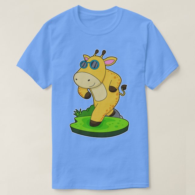 Giraffe Running Glasses T-Shirt (Design vorne)