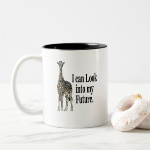 Giraffe Safari Animal Funny Birthday Zweifarbige Tasse