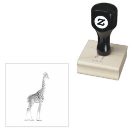 Giraffe Safari Animals Gummistempel