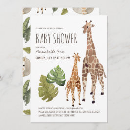 Giraffe Safari Gender-Neutral Virtual Baby Shower Einladung