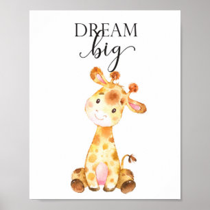 Giraffe Safari Kinderzimmer Wall Art Baby Geschenk Poster