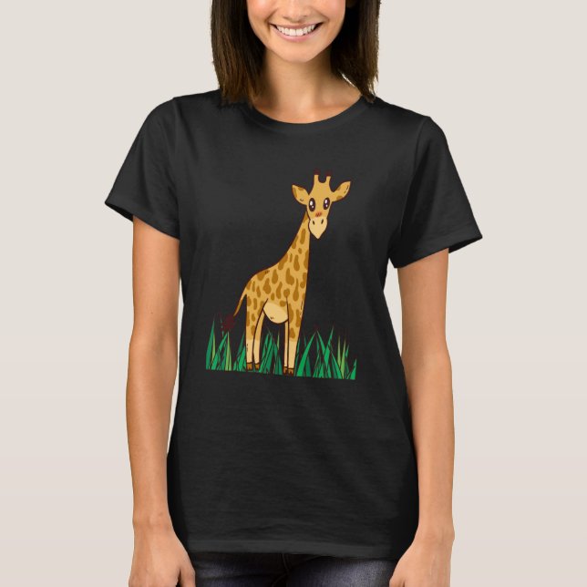Giraffe Safari Savannah Africa Cute Giraffe Long N T-Shirt (Vorderseite)