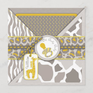 Giraffe Safari Schnuller Paare Babydusche Einladung