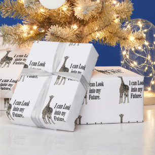 Giraffe-Safari-Tier Lustiger Geburtstag Geschenkpapier