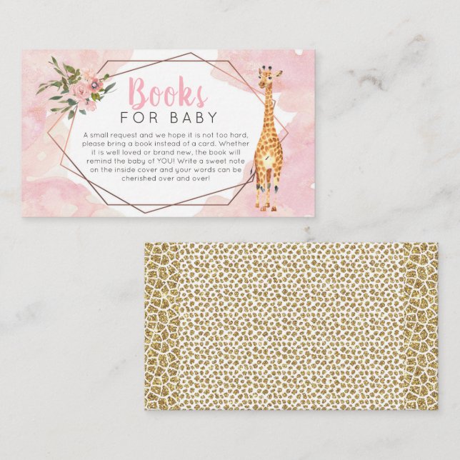 Giraffe Safari Wasserfarbenbücher für Kinderkarte Begleitkarte (Vorne/Hinten)