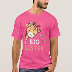 Giraffe Safari Zoo Große Schwester Tier Giraffe Mä T-Shirt