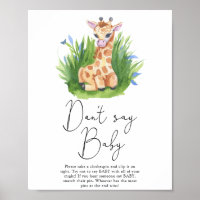 Giraffe - Sag kein Babyposter