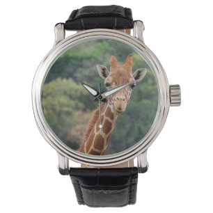 Giraffe sagt "Käse" mit einem großen Lächeln Armbanduhr