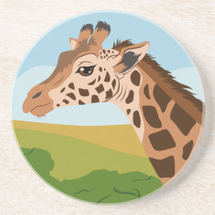 Giraffe Sandstein Untersetzer