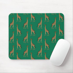 Giraffe Säugetier Smaragdgrün Wildtier Afrika Mousepad