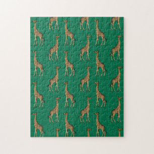 Giraffe Säugetier Smaragdgrün Wildtier Afrika Puzzle