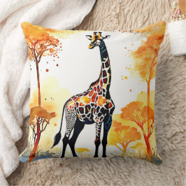 Giraffe Savannah Art Kissen