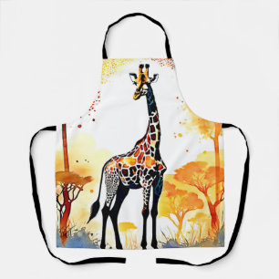 Giraffe Savannah Art Schürze