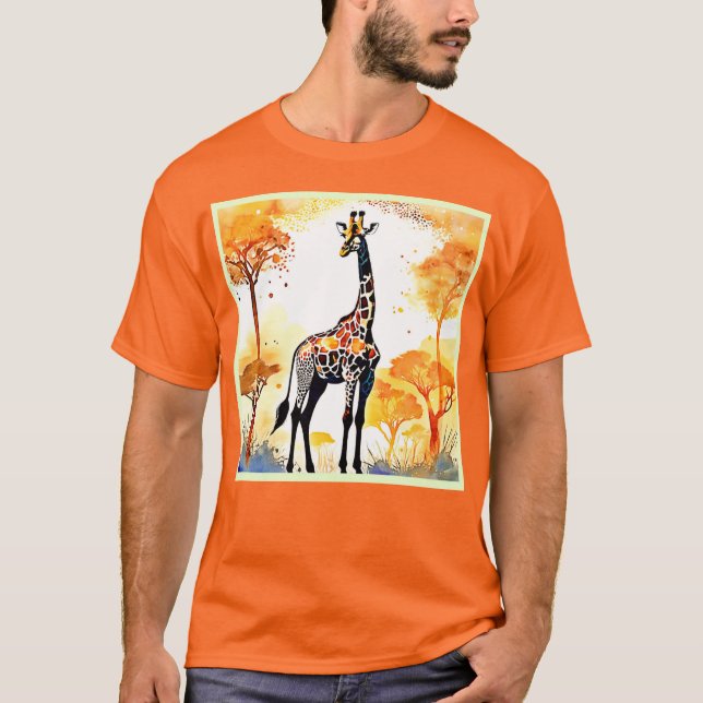Giraffe Savannah Art T-Shirt (Vorderseite)