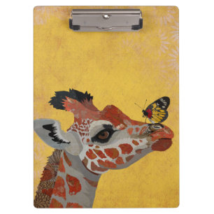 GIRAFFE & SCHMETTERLING KLEMMBRETT
