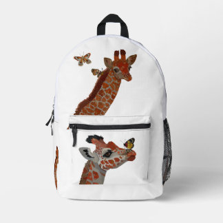 GIRAFFE & SCHMETTERLINGE BEDRUCKTER RUCKSACK