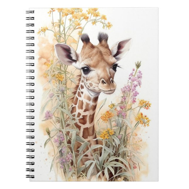 Giraffe School Office Notebook Geschenk Notizblock (Vorderseite)