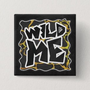 Giraffe, Schwarz und Gelb Button