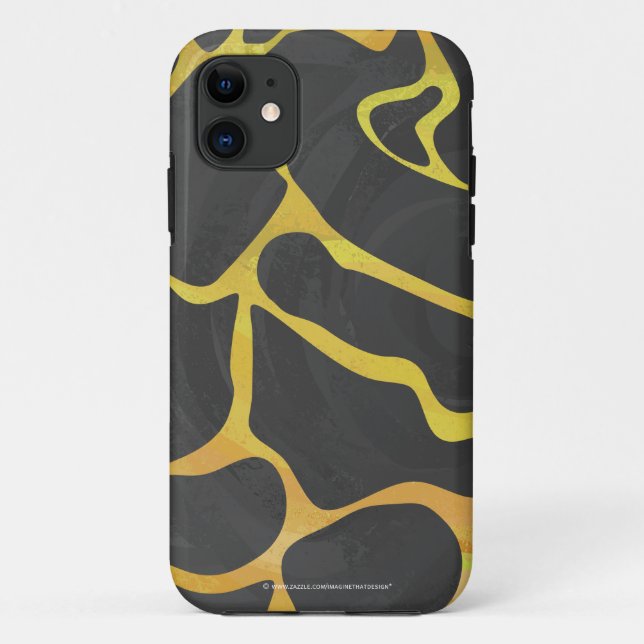 Giraffe, Schwarz und Gelb Case-Mate iPhone Hülle (Rückseite)