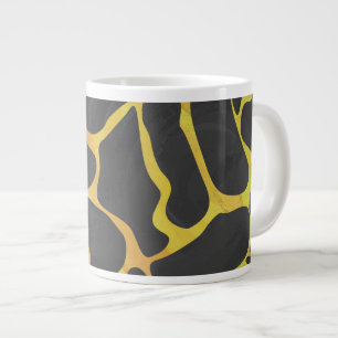 Giraffe Schwarz und Gelb Druck Jumbo-Tasse