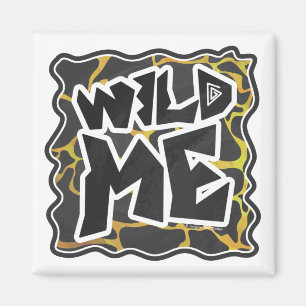 Giraffe, Schwarz und Gelb Magnet