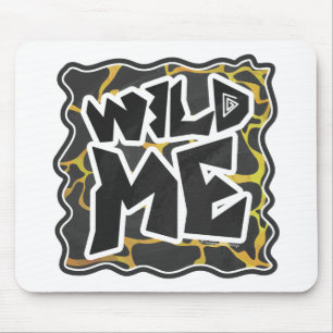 Giraffe, Schwarz und Gelb Mousepad