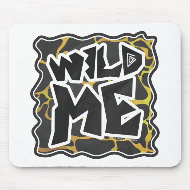 Giraffe, Schwarz und Gelb Mousepad (Vorne)