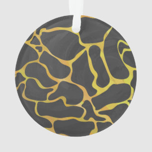 Giraffe, Schwarz und Gelb Ornament