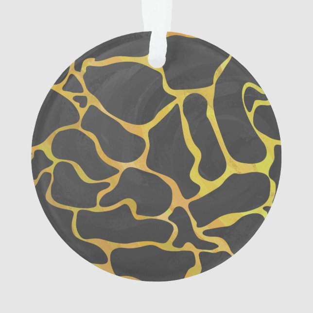 Giraffe, Schwarz und Gelb Ornament (Rückseite)