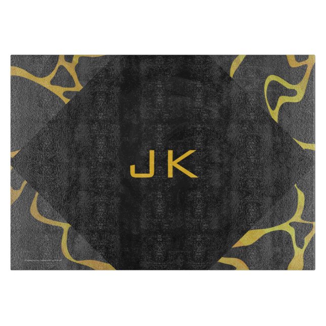 Giraffe, Schwarz und Gelb Schneidebrett (Vorderseite)