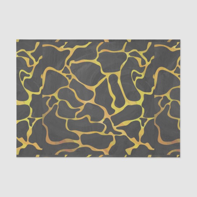 Giraffe, Schwarz und Gelb Seidenpapier (Vorderseite)