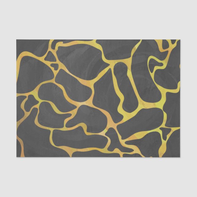Giraffe, Schwarz und Gelb Seidenpapier (Vorderseite)