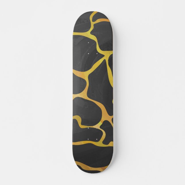 Giraffe, Schwarz und Gelb Skateboard (Vorne)