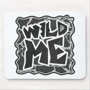 Giraffe Schwarz und Light Gray Print Mousepad