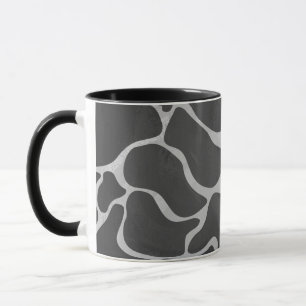 Giraffe Schwarz und Light Gray Print Tasse