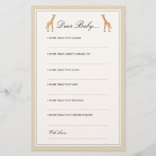 Giraffe Sehr geehrte Kinderkarten