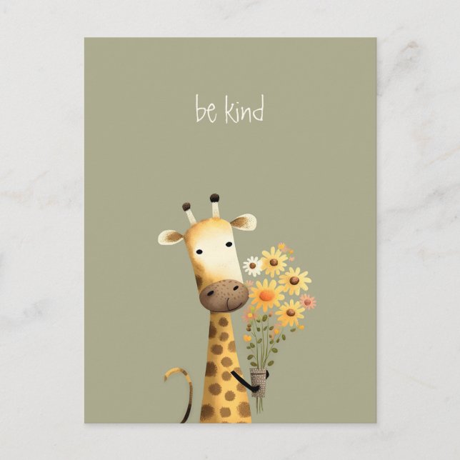 Giraffe - Sei nett Postkarte (Vorderseite)