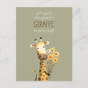 Giraffe - Sei selbst lustig Postkarte